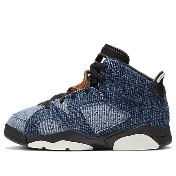 Air Jordan 6 Retro PS 'Washed Denim' Washed Denim/Sail/Varsity Red/Black CV5487-401 - Main View