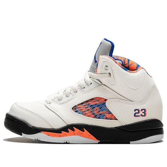 Air Jordan 5 Retro PS 'International Flight' Sail/Orange Peel-Black-Hyper Royal 440889-148 - Main View