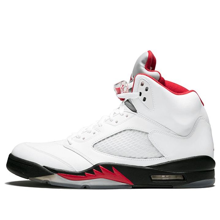 Air Jordan 5 Retro White Fire Red Black 136027-100 - Main View