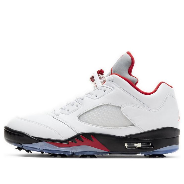 Air Jordan 5 Low Golf 'Fire Red' White/Black/Metallic Silver/Fire Red CU4523-100 - Main View